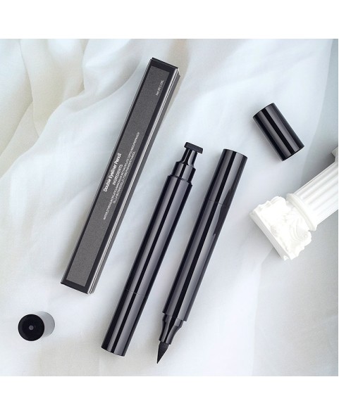 Winged Eyeliner Stamp, Waterproof Dual Ended Liquid Eye Liner Pen, Smudgeproof and Sweatproof, Long Lasting Eyeliner Pen