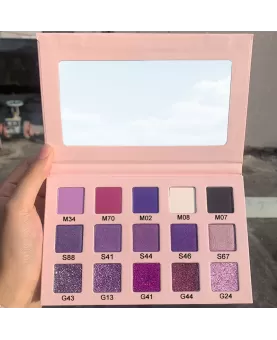 15 Colors Shimmer Matte Metallic Glitter Eye Shadow Pallet