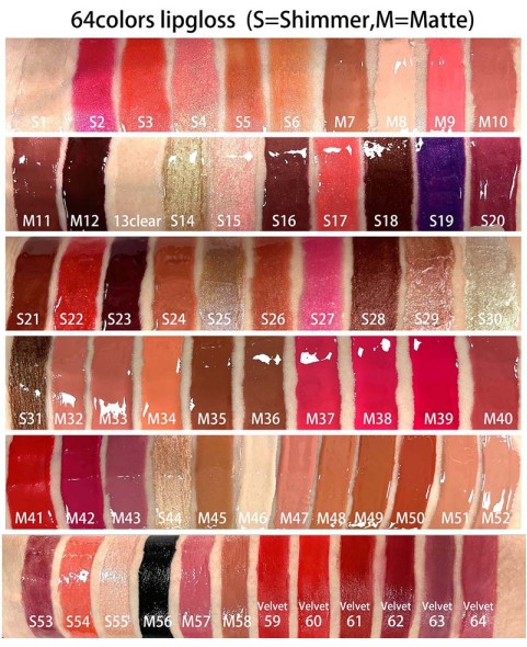 DIY Your Own Lipgloss, 64 Shiny Glossy lipgloss, 85 Matte Lipgloss and 59 Lipgloss Tubes