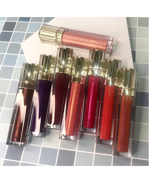 64 COLORS LIPGLOSS INCLUDING 27 SHINY GLOSS 29 MATTE 6 VELVET AND 1 CLEAR LIPGLOSS