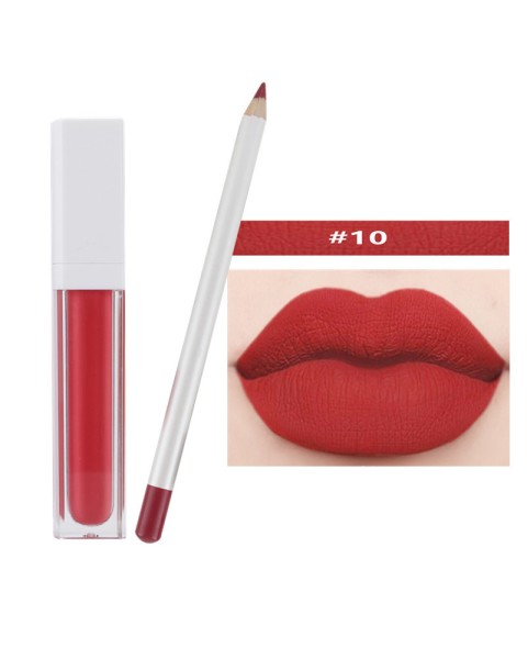 Matte Lipstick & Lipliner Makeup Set #21 Shades Available