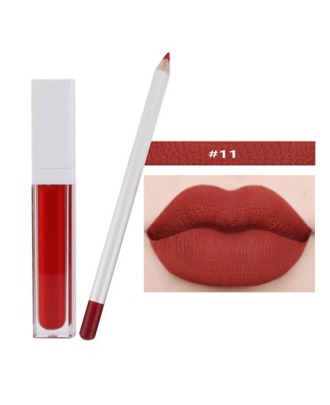 Matte Lipstick & Lipliner Makeup Set #21 Shades Available