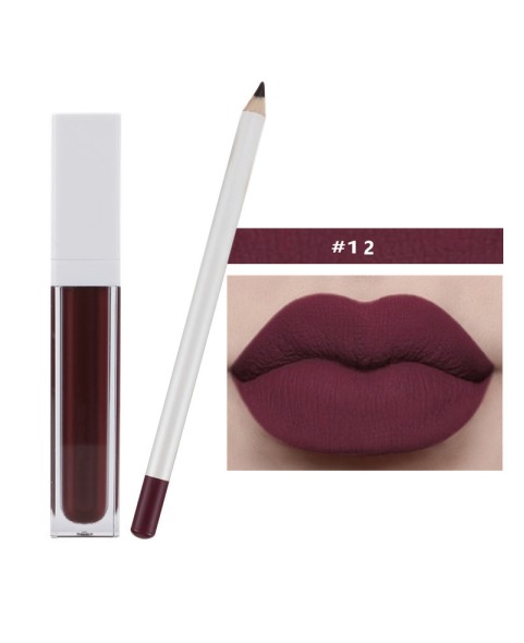 Matte Lipstick & Lipliner Makeup Set #21 Shades Available