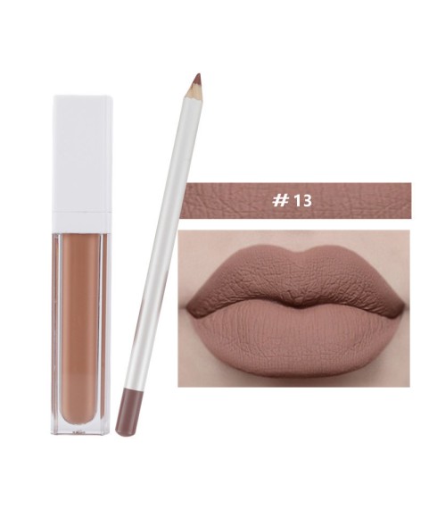 Matte Lipstick & Lipliner Makeup Set #21 Shades Available
