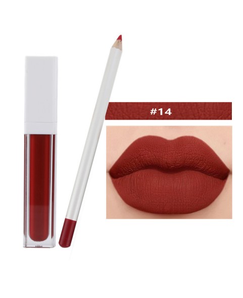 Matte Lipstick & Lipliner Makeup Set #21 Shades Available