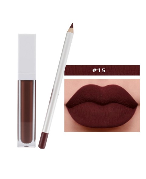 Matte Lipstick & Lipliner Makeup Set #21 Shades Available