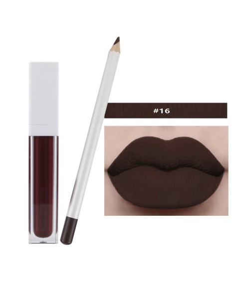 Matte Lipstick & Lipliner Makeup Set #21 Shades Available