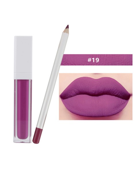 Matte Lipstick & Lipliner Makeup Set #21 Shades Available