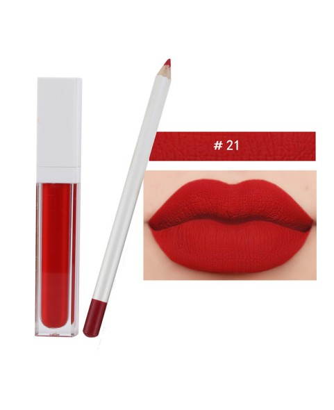 Matte Lipstick & Lipliner Makeup Set #21 Shades Available