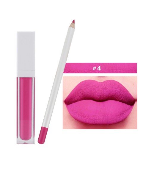 Matte Lipstick & Lipliner Makeup Set #21 Shades Available