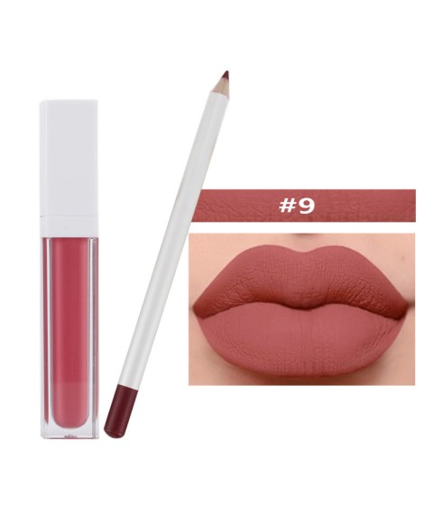 Matte Lipstick & Lipliner Makeup Set #21 Shades Available