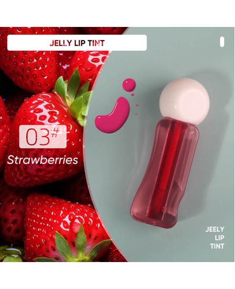 4 Colors Jelly Lip Tint, Fruit Lip Stain 