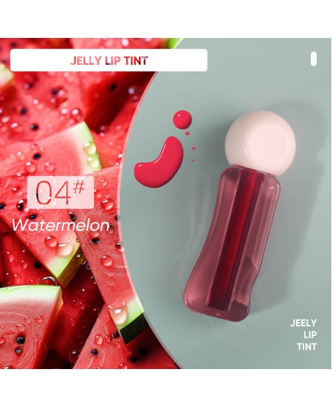 4 Colors Jelly Lip Tint, Fruit Lip Stain 