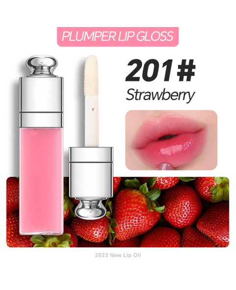 Plumping Lip Oil,Hydrating Gloss Tinted Lip Balm Transparent Lip Care,Big Brush Head Glitter Shine,Long Lasting Nourishing Non-sticky Fresh Textureand