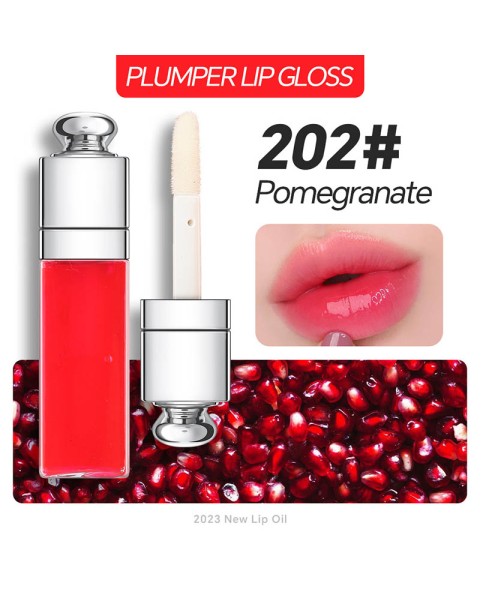 Plumping Lip Oil,Hydrating Gloss Tinted Lip Balm Transparent Lip Care,Big Brush Head Glitter Shine,Long Lasting Nourishing Non-sticky Fresh Textureand