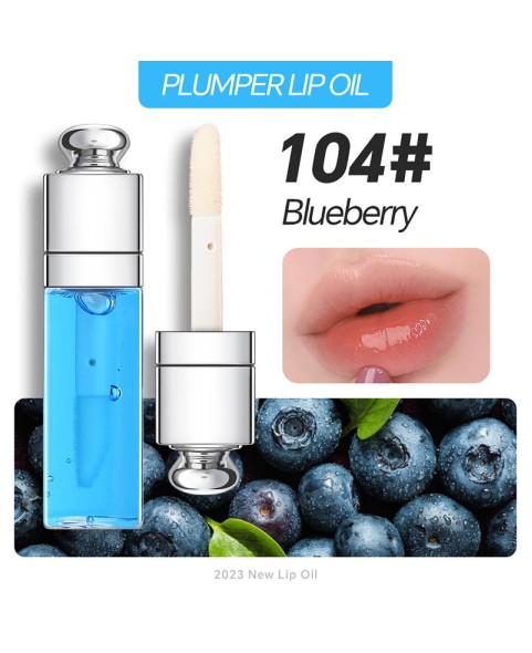 Plumping Lip Oil,Hydrating Gloss Tinted Lip Balm Transparent Lip Care,Big Brush Head Glitter Shine,Long Lasting Nourishing Non-sticky Fresh Textureand