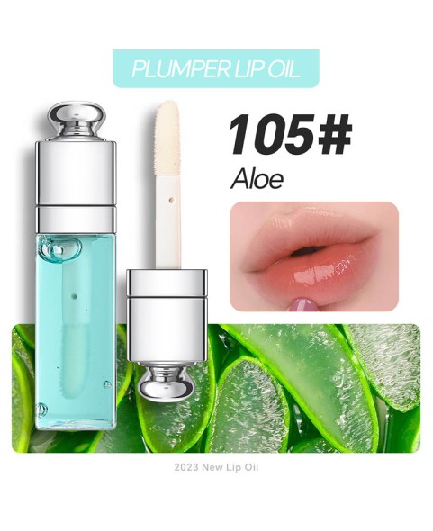 Plumping Lip Oil,Hydrating Gloss Tinted Lip Balm Transparent Lip Care,Big Brush Head Glitter Shine,Long Lasting Nourishing Non-sticky Fresh Textureand