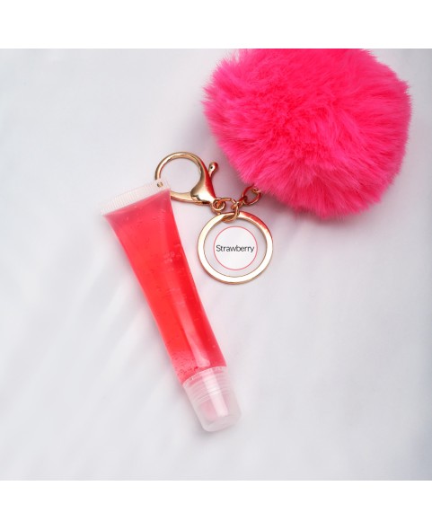 POMPOM KEYS CHAIN LIPGLOSS
