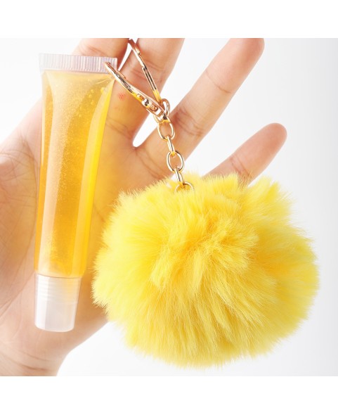 POMPOM KEYS CHAIN LIPGLOSS