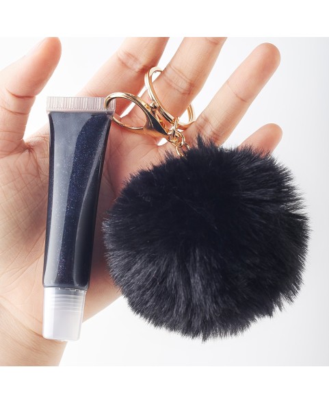POMPOM KEYS CHAIN LIPGLOSS