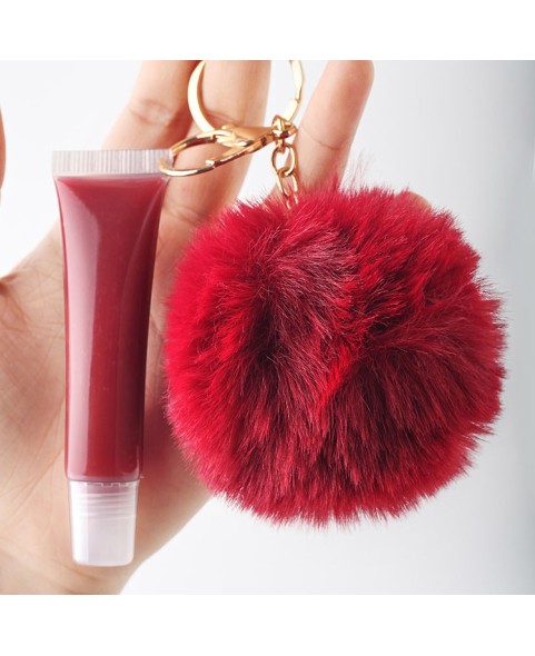 POMPOM KEYS CHAIN LIPGLOSS