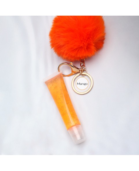 POMPOM KEYS CHAIN LIPGLOSS