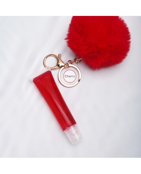 POMPOM KEYS CHAIN LIPGLOSS
