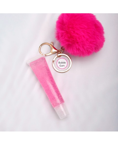 POMPOM KEYS CHAIN LIPGLOSS