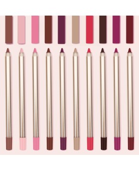 Waterproof lip Pencil, Gold Matte 15 Shades Lip Liner