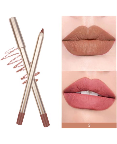 Waterproof lip Pencil, Gold Matte 15 Shades Lip Liner