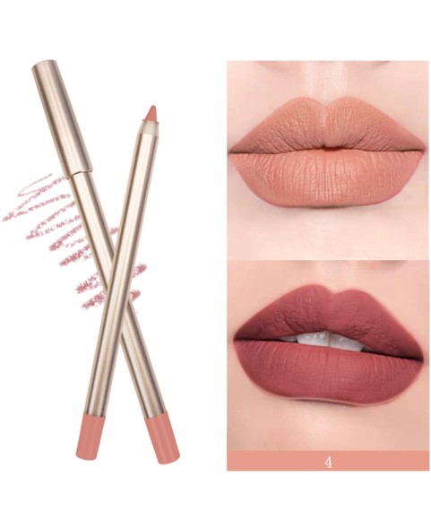 Waterproof lip Pencil, Gold Matte 15 Shades Lip Liner