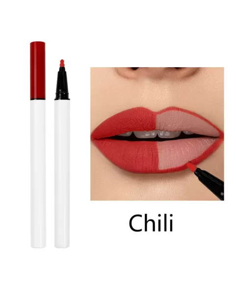Liquid Matte Lip Tint Stain Marker Pen,2in1 Liquid Lipstick & Lip Liner Pencil,Long Lasting Waterproof 24 Hour Lip gloss for Women