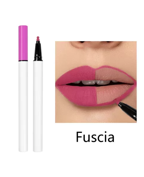 Liquid Matte Lip Tint Stain Marker Pen,2in1 Liquid Lipstick & Lip Liner Pencil,Long Lasting Waterproof 24 Hour Lip gloss for Women